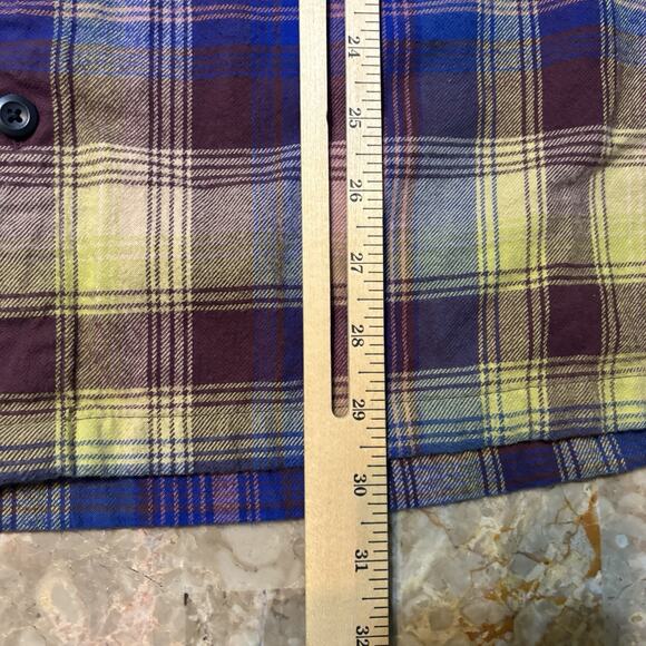 Patagonia Shirt Mens Large Purple Fjord Flannel Long Sleeve Button Outdoor 42400 - Picture 5 of 10